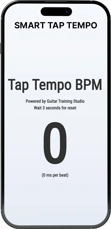 Tap Tempo BPM counter in de Guitar Training Studio app