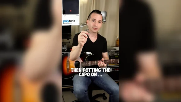 gitaar stemmen met capo – uitleg over eerst capo plaatsen en dan stemmen