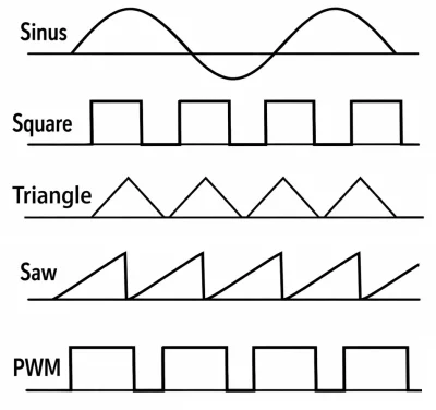 FX vibrato golfvormen: sinus, blokgolf, driehoek, zaagtand en PWM (LFO-shapes) – Wouter Baustein – Guitar Training Studio